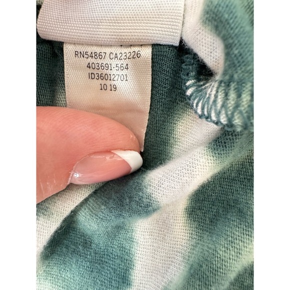 PINK Victoria's Secret Tie Dye Twist Front Long Sleeve Top Green White XS - Picture 14 of 14